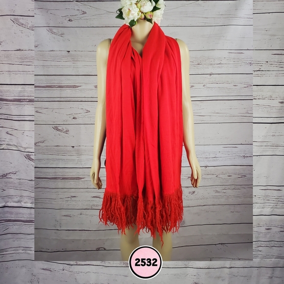 Accessories - red fringe scarf ( 5 for $20 )